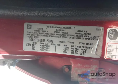 2011 Chevrolet Colorado Lt z USA, uszkodzony, nr VIN 1GCHTDFE0B8129302